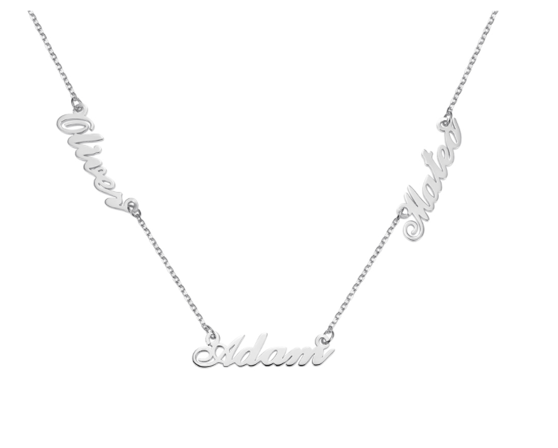 Triple Name Necklace